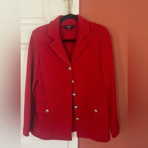 Red Misook Cardigan Blazer